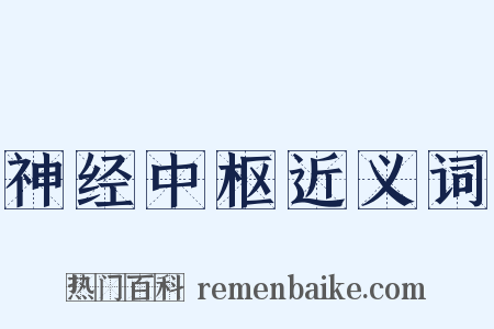 神经中枢近义词是什么意思的图片